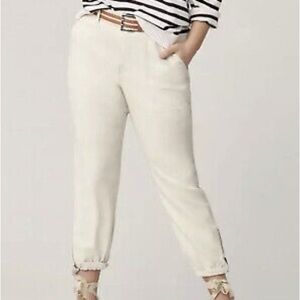 Stylish Cream Cropped Pants
